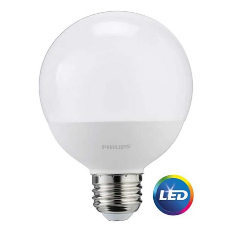 Philips 60W Equivalent Daylight Frosted G25 Globe LED Light Bulb (12 ...