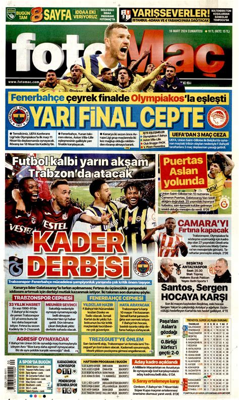 Fotomaç Gazetesi Fotomaç Manşet Oku Haberler 16 Mart 2024