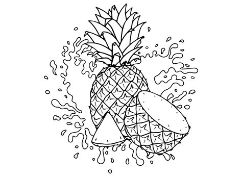 36 Coloriages D Ananas ColoringPagesOnly