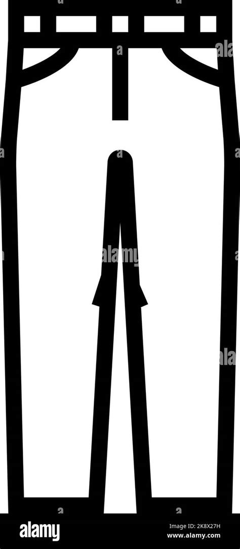 Chino Pants Clothes Line Icon Vector Illustration Stock Vector Image