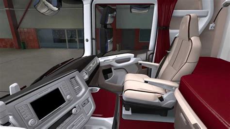 Intérieur Scania R S Blanc Rouge v1 0 ETS2 ETS2 Mod ATS Mod