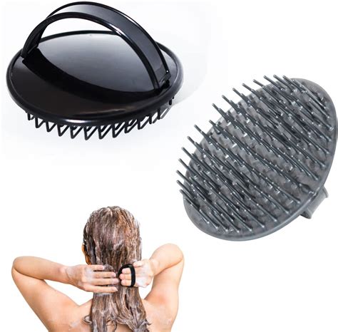 2pcs Scalp Massager Shampoo Brush For Dandruff Removal And Hair Growth Shower