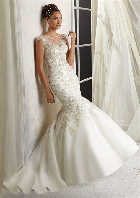 2014 New White Ivory Mermaid Wedding Dress Bridal Gown Size 4 6 8 10 12