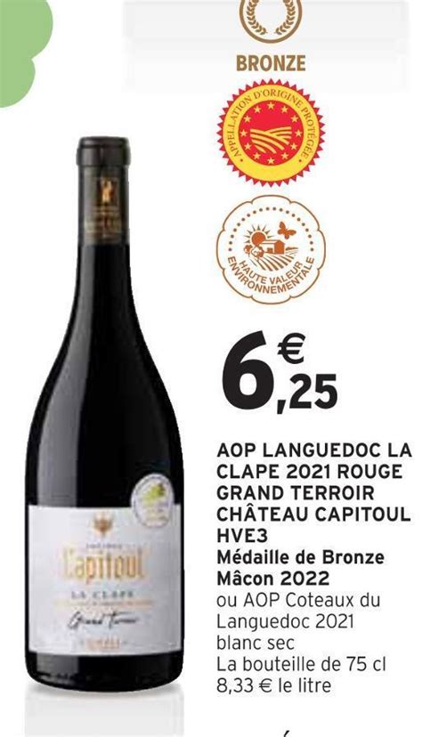 Promo Ch Teau Capitoul Aop Languedoc La Clape Rouge Grand Terroir