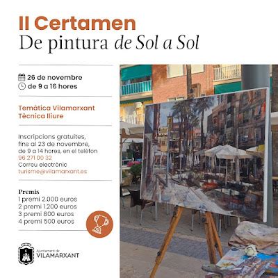 Vilamarxant Celebra El Ii Certamen De Pintura De Sol A Sol Per Segon