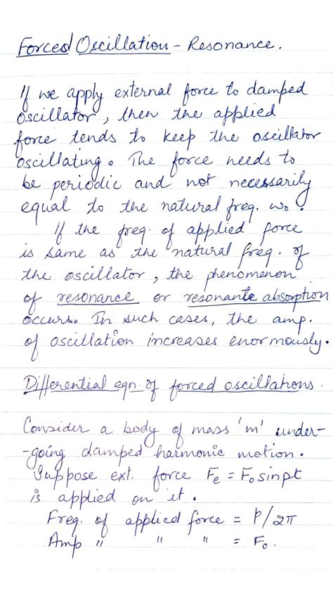 Solution Unit Forced Oscillations Studypool