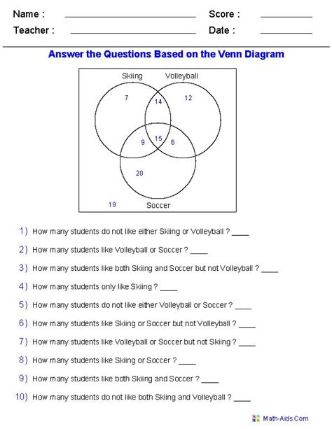 Difficult Venn Diagram Word Problems Venn Solving Circles