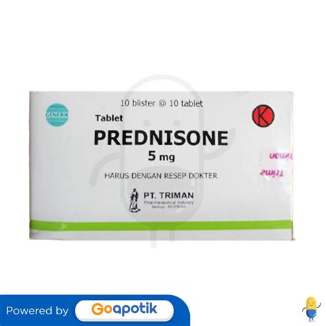 Prednisone Triman Mg Box Tablet Kegunaan Efek Samping Dosis