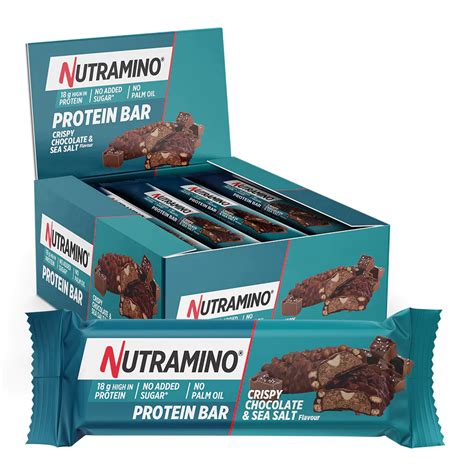 Nutramino Protein Bar Crispy Chocolate Sea Salt 12 X 55 G JWare