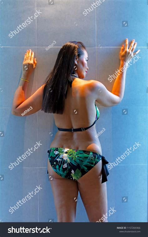 Woman Bikini Shape Sex Symbol Bathrooms Stock Photo