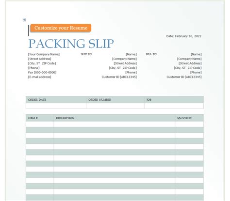 Free 30 Professional Packing Slip Templates Word And Excel