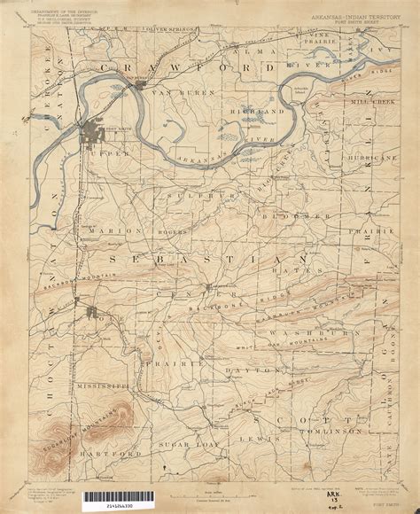 Topographic Map Of Nw Arkansas Surveyed In 1899 Rarkansas