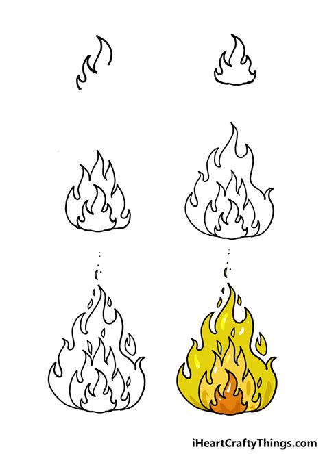 How To Draw Flames Step By Step