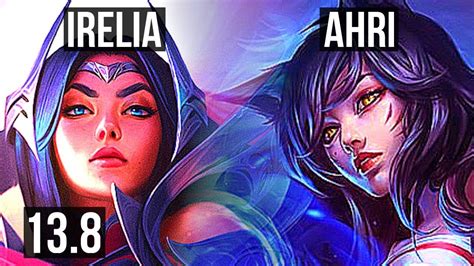 Irelia Vs Ahri Mid 6 Solo Kills 1026 300 Games Kr Diamond