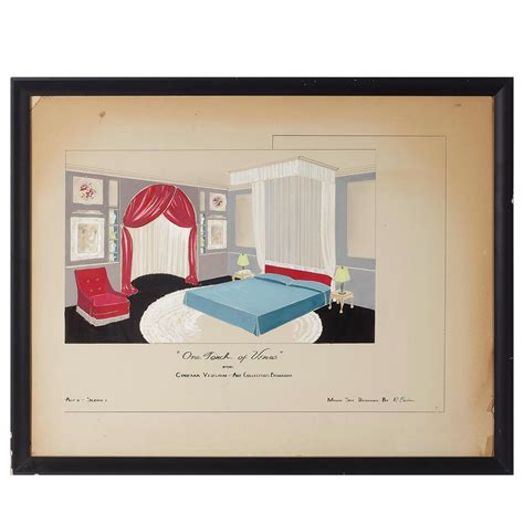 Bonhams : One Touch of Venus Bedroom Set Concept Painting.