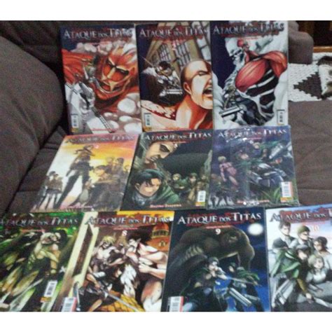 Ataque de Titãs Shingeki no kyojin volume 1 ao 10 Escorrega o Preço