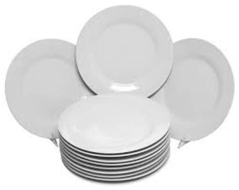 Light Weight And Ceramic Plain White Color Catering Plates Size At