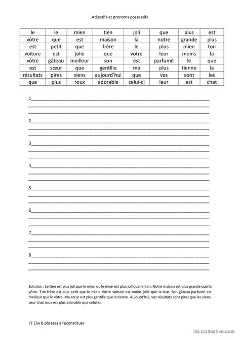 Ft Phrases Complexes Reconstituer Fran Ais Fle Fiches Pedagogiques