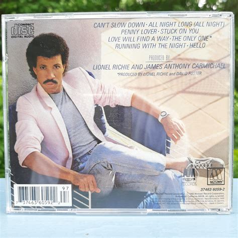 LIONEL RICHIE Can T Slow Down Vintage 1983 CD Album Etsy