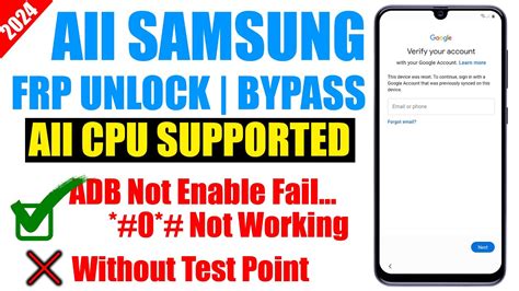 All Samsung FRP Bypass 2024 Enable ADB Fail Android 11 12 13 New Frp