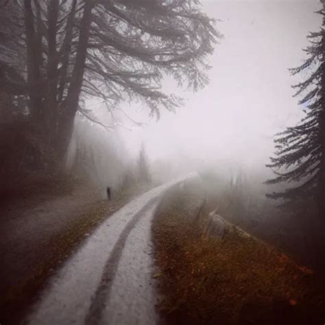 Driving Through Foggy Austrian Alps Greg Rutkowski Stable Diffusion