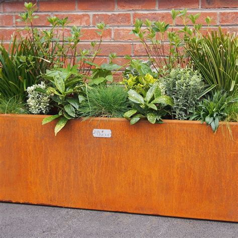 Corten Steel Trough Planters