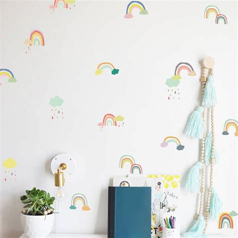 Rainbow Wall Stickers, Nursery Wall Sticker, Rainbow Wall Decals, Kids ...