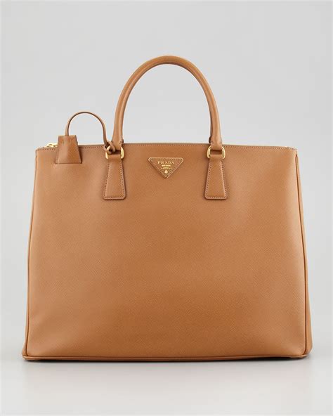 Lyst Prada Saffiano Large Executive Tote Bag In Brown