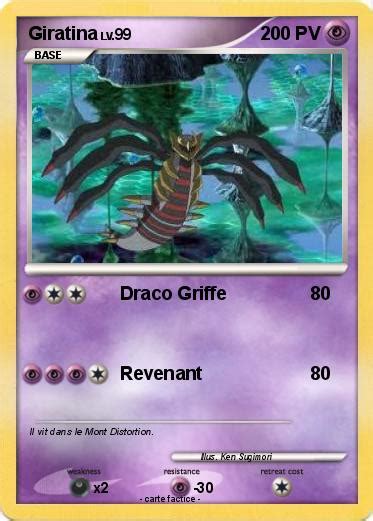 Pok Mon Giratina Draco Griffe Ma Carte Pok Mon