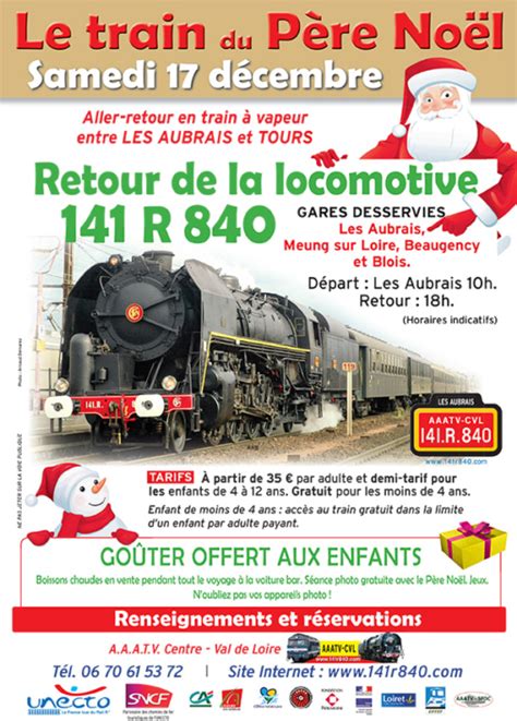 Le train du Père Noël Tours 17 décembre 2022 AAATV CVL 141R840