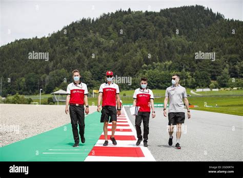 Antonio Giovinazzi Ita Alfa Romeo Racing Walks The Circuit With The