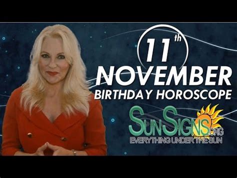 November 11 Zodiac Sign - Birthday