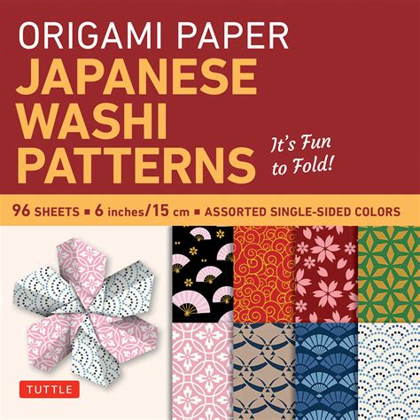 Origami Paper - Japanese Washi Patterns - 6" - 96 Sheets (9780804845465 ...