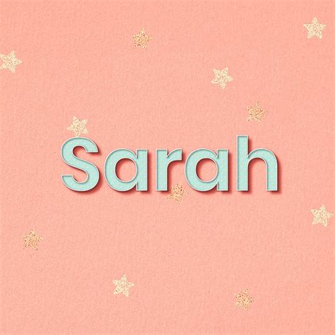 Sarah Name Wallpaper In Glitter