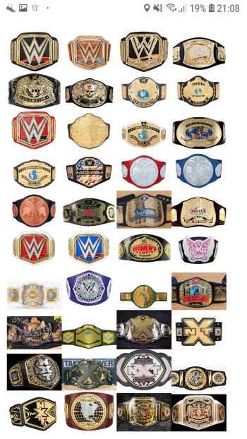 Create A Wwe Belts Tier List Tiermaker