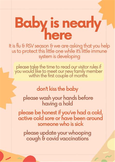 Newborn Baby Visitor Rules Guidelines In Whooping Cough Cold