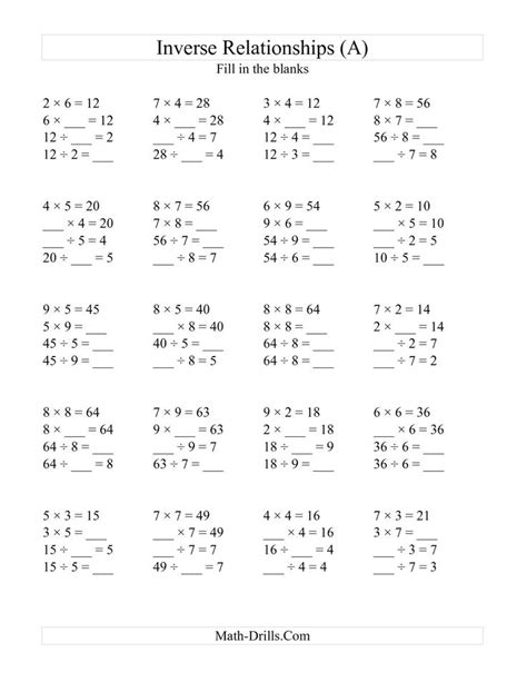 Division For Grade 3 Worksheets