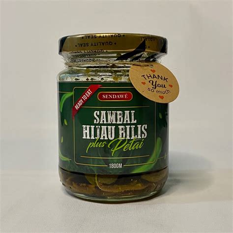 Sambal Hijau Bilis Petai By Sendawe Ready To Eat G Shopee