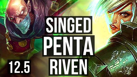 Singed Vs Riven Top Penta M Mastery Godlike Rank