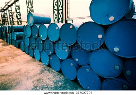 Industry Oil Barrels Chemical Drums Stacked Stock Photo Edit Now