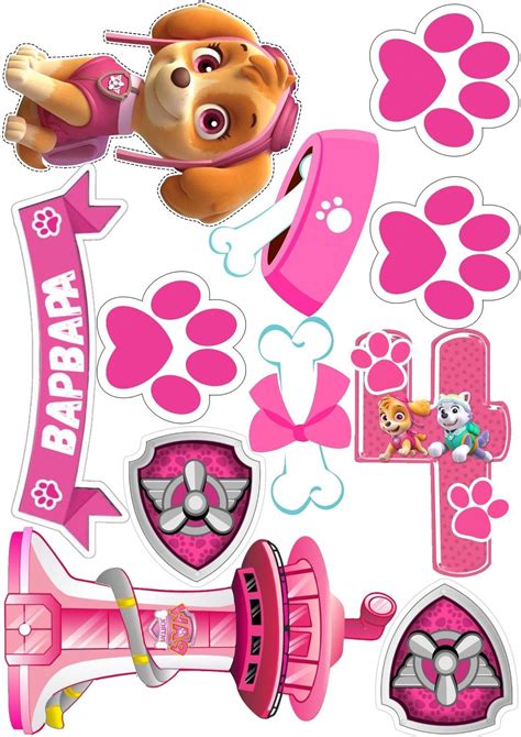 Paw Patrol Sky Cake Paw Patrol Cake Toppers Paw Patrol Girl Skye