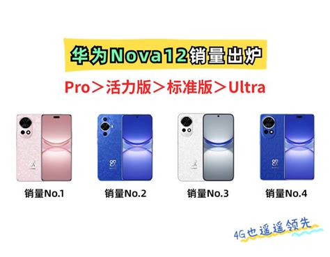 4g手机比5g还吃香？华为nova12销量榜出炉！pro＞活力版＞标准版＞ultra 知乎