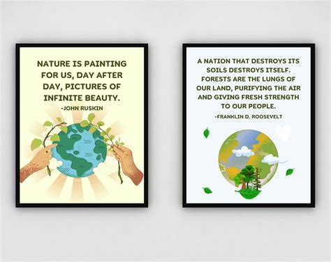 Earth Quotes Posters set of 8, Environment Quotes, World Earth Day ...