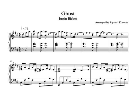 Justin Bieber Ghost Sheet Music