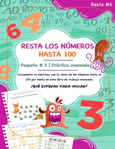 Resta Los Números Hasta 100 Paquete 2 Libros De Trabajo Math Center