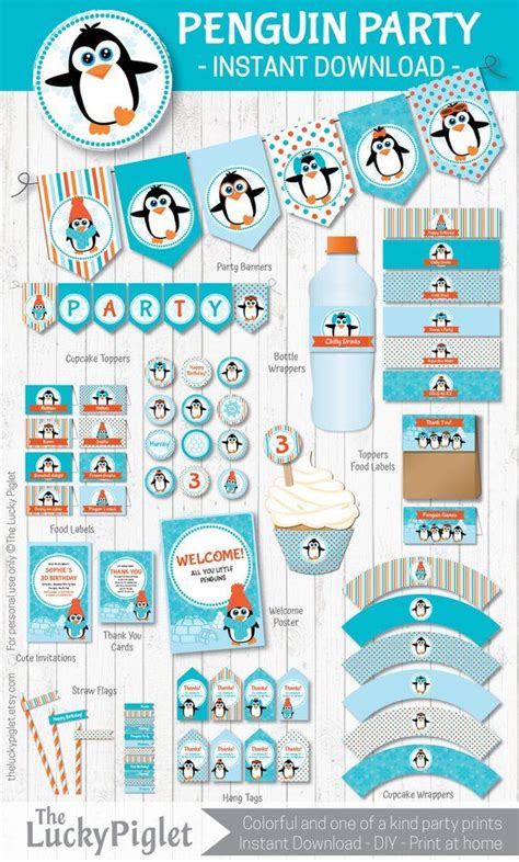 CUTE PENGUIN PARTY PRINTABLES For A Penguin Birthday Or Penguin Baby