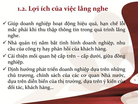 Bài giảng Giao tiếp trong kinh doanh Chương 2 Kỹ năng lắng nghe đặt