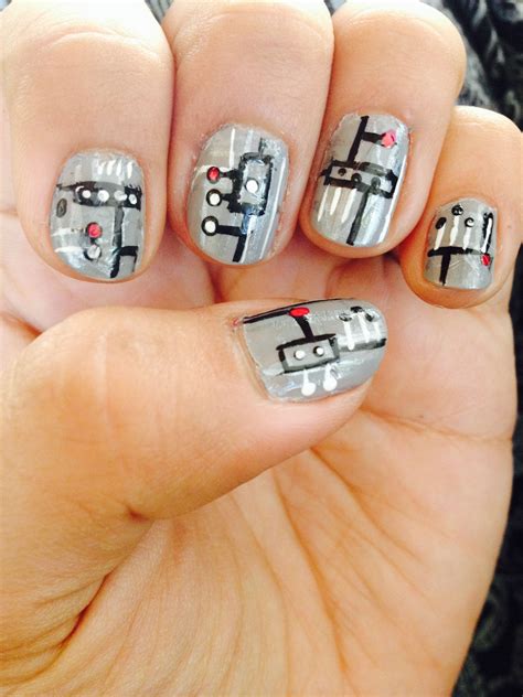 Robot Tech Nail Design Diy Nail Designs Diy Nails Nails