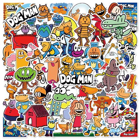 dog man stickers kenya pcs waterproof cartoon sticker pack  kids