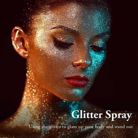 Aoowu Glitter Powder Spray Shiny Body Glitter Spray For Women Highlighter Loose Powder Spray